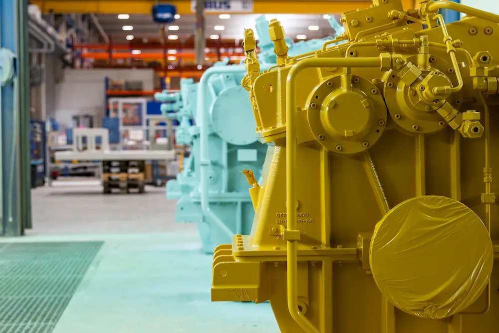 Reintjes marine gearbox paint booth facility for protective coating application and finishing