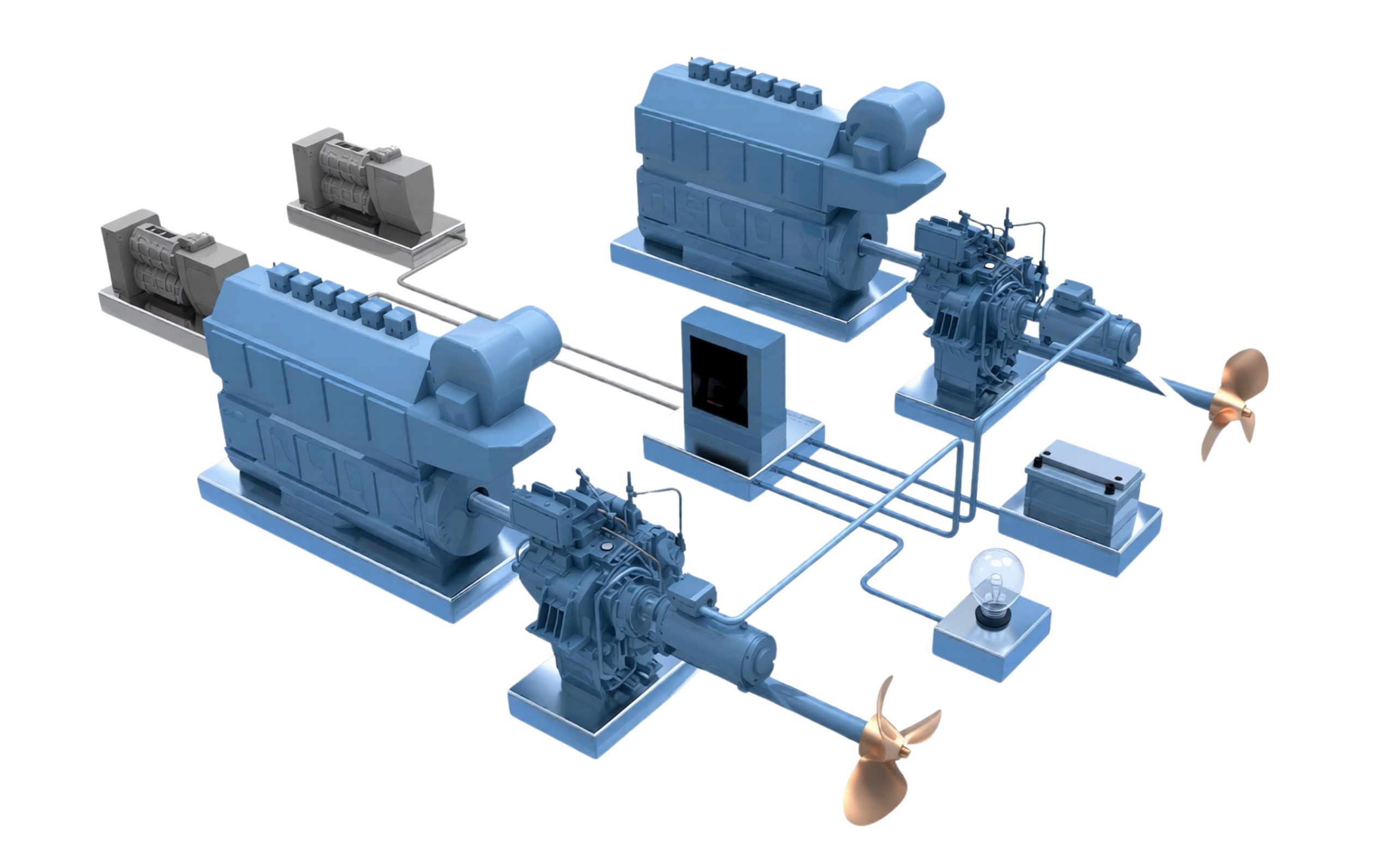 PTO mode - Diesel Engine for Propulsion and Shaft Generation