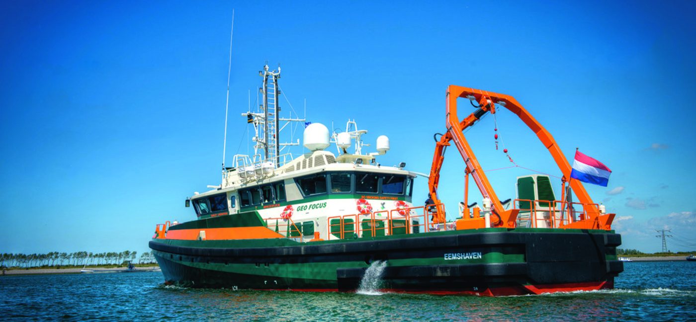 Geo Focus survey vessel underway