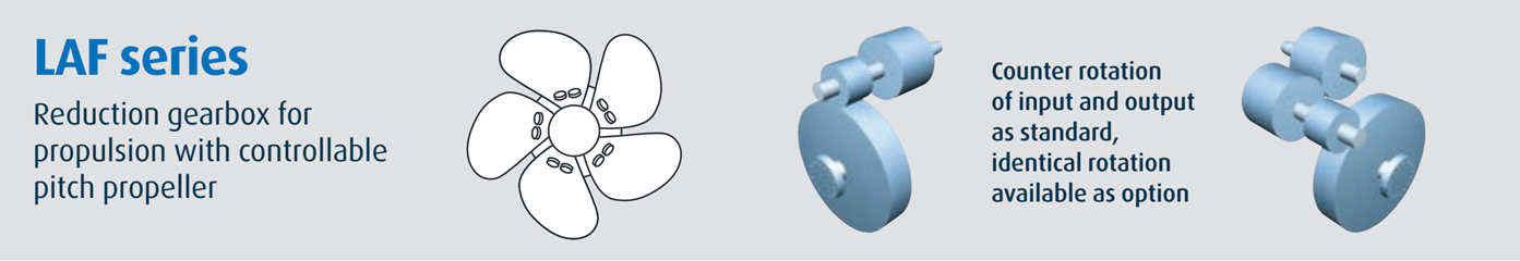 LAF 2346 to 7760 series &mdash; reduction gearbox for controllable-pitch propeller